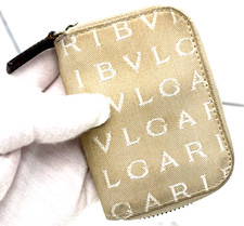 BVLGARI Logo Mania 6 Ring Key Case Canvas Leather Zip around 3BM0044 Bulgari