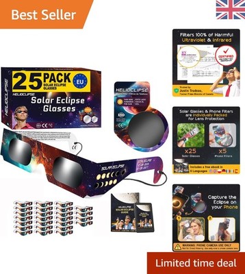 12er Pack 12312-2 zertifizierte Sonnenfinsternis Gläser zur sicheren Beobachtung 2026