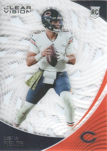 2021 Panini Chronicles Clear Vision Rookies #10 Justin Fields RC Card - Picture 1 of 2