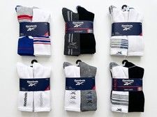 Paquete de 5 calcetines deportivos Reebok Performance Crew para hombre gimnasio trabajo. Talla - 6 - 12,5