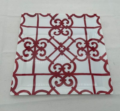 Hermes Balcon Du Guadalquivir Square Plate 26.5 cm Porcelain