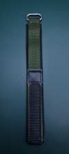 18mm SPORTS NYLON KHAKI GREEN FABRIC ADJUSTABLE WATCH STRAP HOOK & LOOP