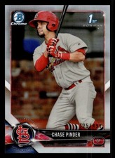 2018 BOWMAN CHROME CHASE PINDER BCP222 1ST RC REFRACTOR 125/499 CARDINALS