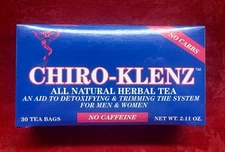 Chiro-Klenz Regular Herbal Tea for Detox, Constipation and Bloating - 30 Teabags