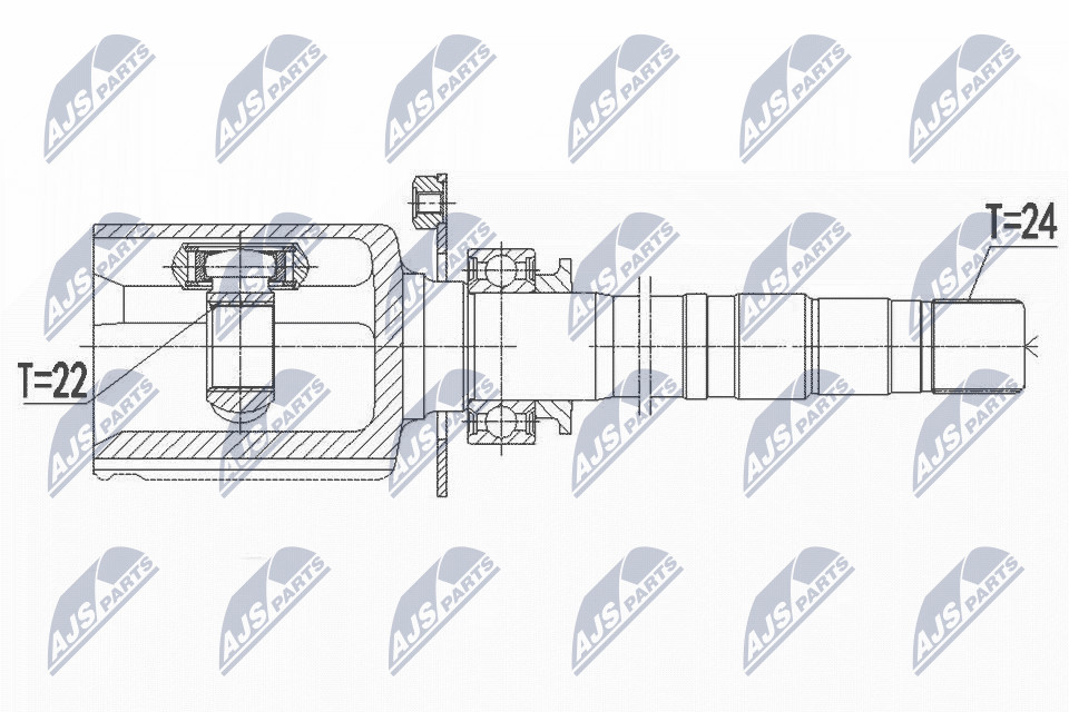 Nty Inner Cv Joint For Fiat 500X Multijet 14- Jeep Renegade 14 - Image 10