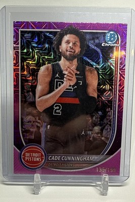 2025-26 Bowman Chrome CADE CUNNINGHAM PINK MOJO REFRACTOR 078/199 PISTONS