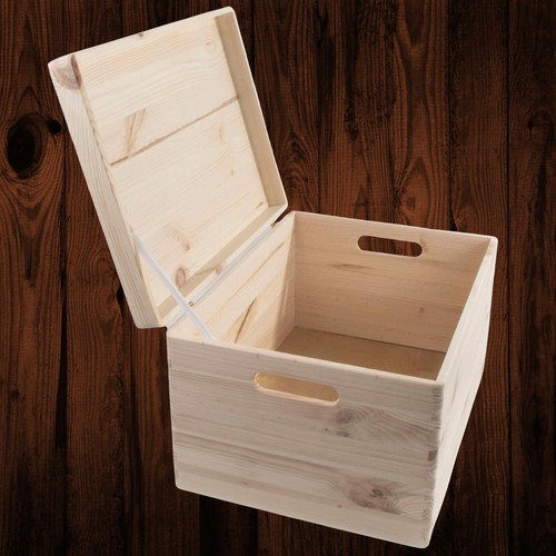 XLarge Wooden Decorative Box With Lid Storage Chest Keepsake Craft Decoupage - Picture 7 of 11