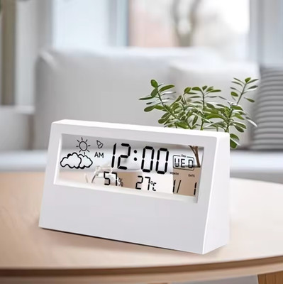 LED Thermometer Thermo-Hygrometer Multifunktion Elektronische Uhr mit Alarm