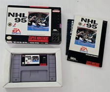 J-800 VINTAGE ORIGINAL NINTENDO SNES NHL 95 W/ ORIGINAL BOX