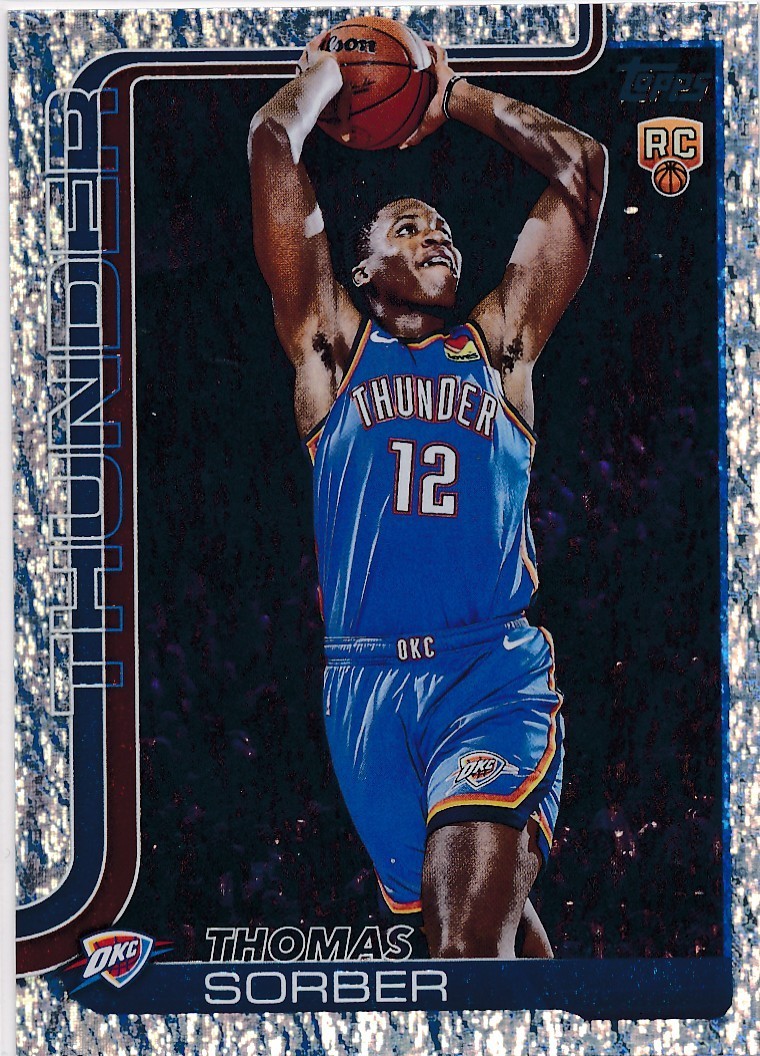 2025-26 Topps Basketball Thomas Sorber Sand Glitter Rookie Card #215 MINT