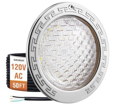 SURAIELEC Pool Lights for Inground Pool, 10 Inch 120V LED Underwater