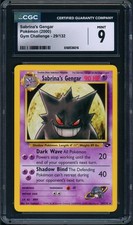 CGC 9 MINT Sabrina's Gengar Gym Challenge 29/132 Rare Pokemon Card