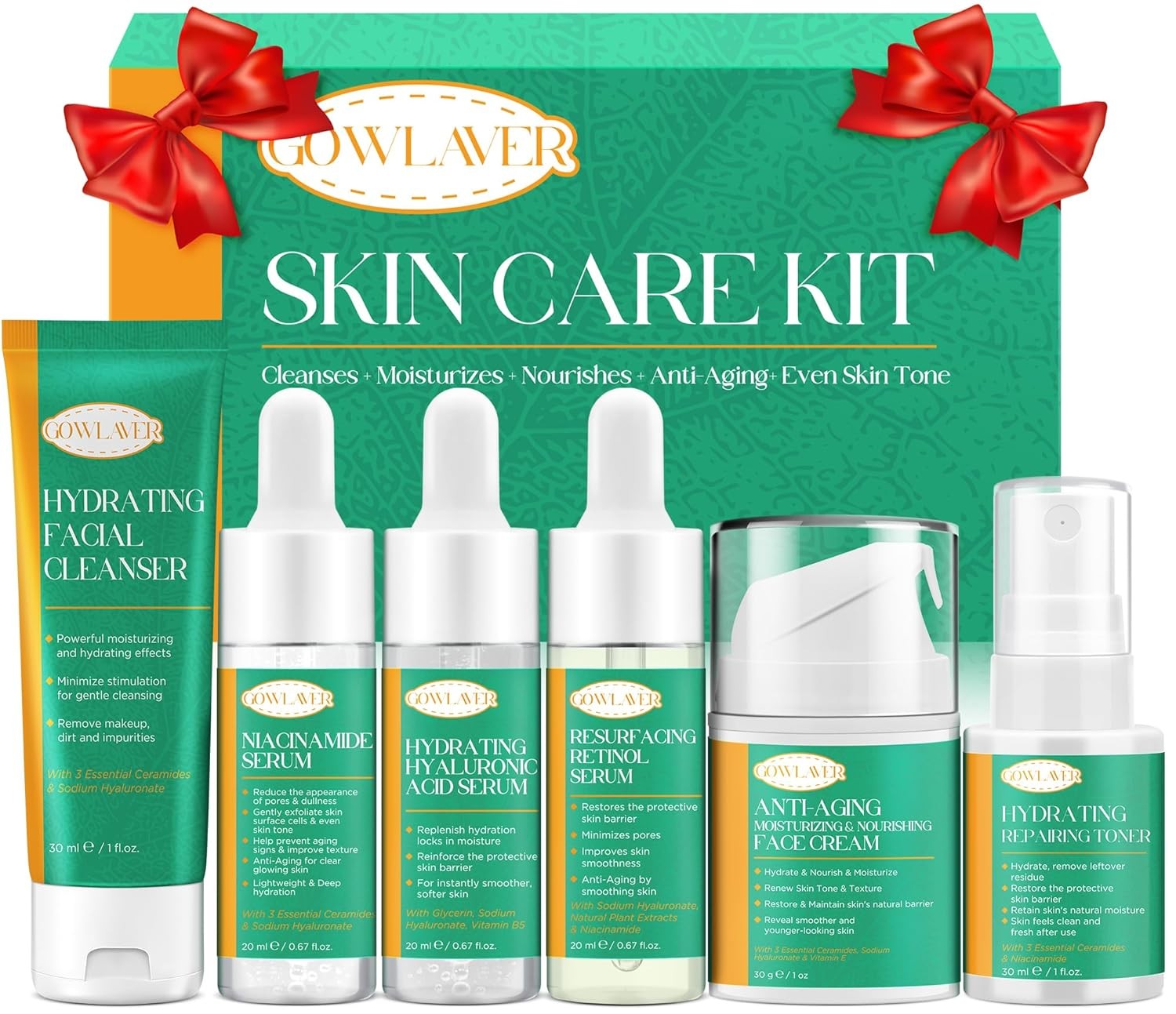Lifting & Firming Anti-Aging Skin Care Set Kit for Women Tee