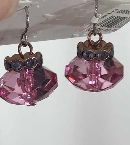 Trifari Ohrringe Ohrhänger rosa - Neu mit Etikett - Bild 9 von 16