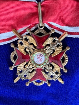 1917 Imperial / Provisional Govt. Russian Medal Order Saint Stanislas 3rd Class
