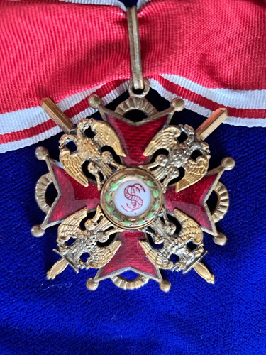 1917 Imperial / Provisional Govt. Russian Medal Order Saint Stanislas 3rd Class
