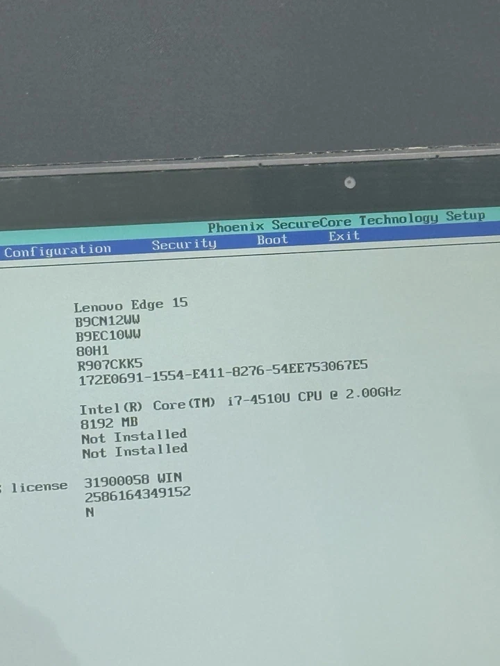 Lenovo Edge 15 80H1 15 6" Laptop I7-4510U 8GB RAM READ - Image 2 of 4