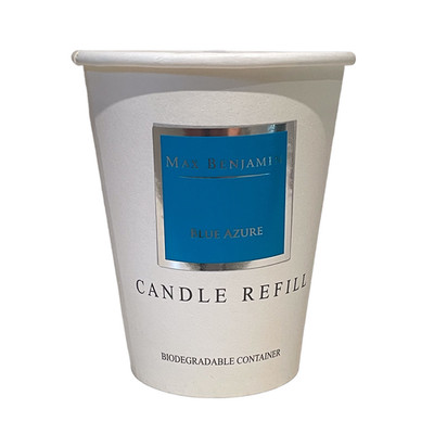Blue Azure Luxury Natural Candle Refill   Max Benjamin