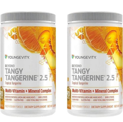 Youngevity Beyond Tangy Tangerine 2.5 Tropical Tangerine 90 Servings 2 Pack