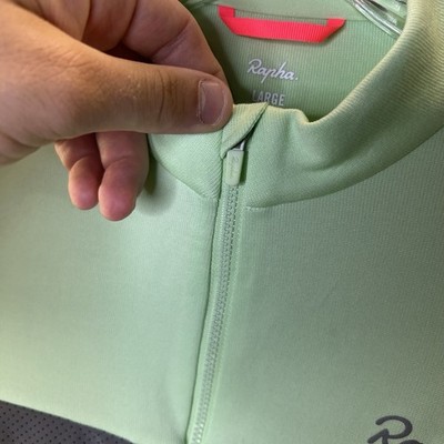 Rapha Brevet Jersey Cycling Short Sleeve Mint Green Reflective