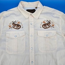 Howler Bros Gaucho Snapshirt M Lazy Gators Embroidery Western Pearl Snap Rare