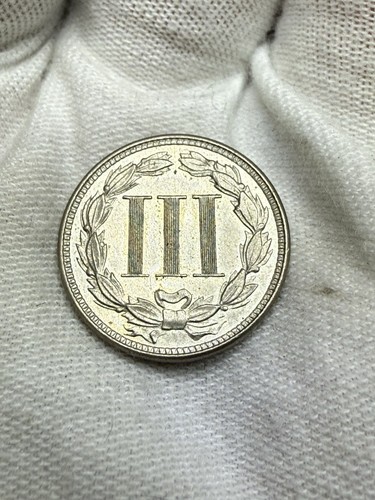 1878 PROOF THREE CENT NICKEL RAW CHOICE PROOF Q92 - Picture 6 of 6