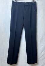 ESCADA Sport Women Black Stretch Flare Contrast Stitching Dress Pants Sz 6/36