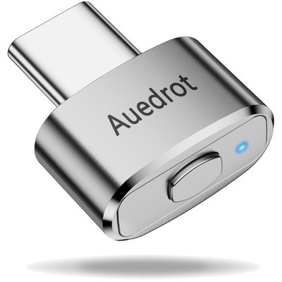 USB-C Maus Jiggler Silber 2 Modi Plug & Play Kabelbinder LED