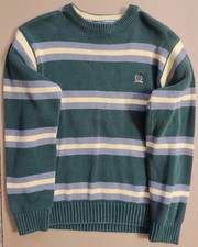 Vtg Tommy Hilfiger Sweater Striped Flaws 21 Pit 25 Long