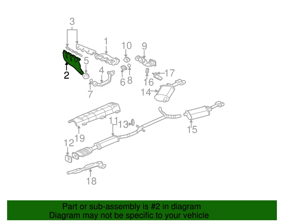 Colector de escape original GM 12564185 CANTIDAD 1 Foto 2 de 2