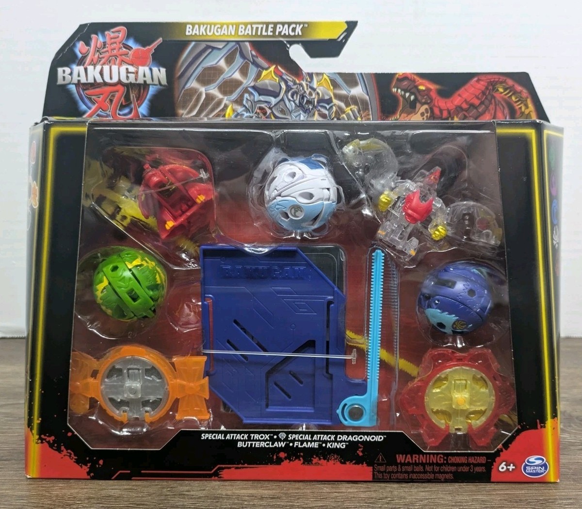 Bakugan Battle 5 Pack Special Attack Trox Dragonoid Butterclaw