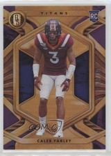 2021 Panini Gold Standard Rookies Violet 10/10 Caleb Farley #153 8x7