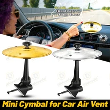 Car Cymbal Mini Drum Crash Cymbal Gold For Car Vent Interior Driving Fun Gift