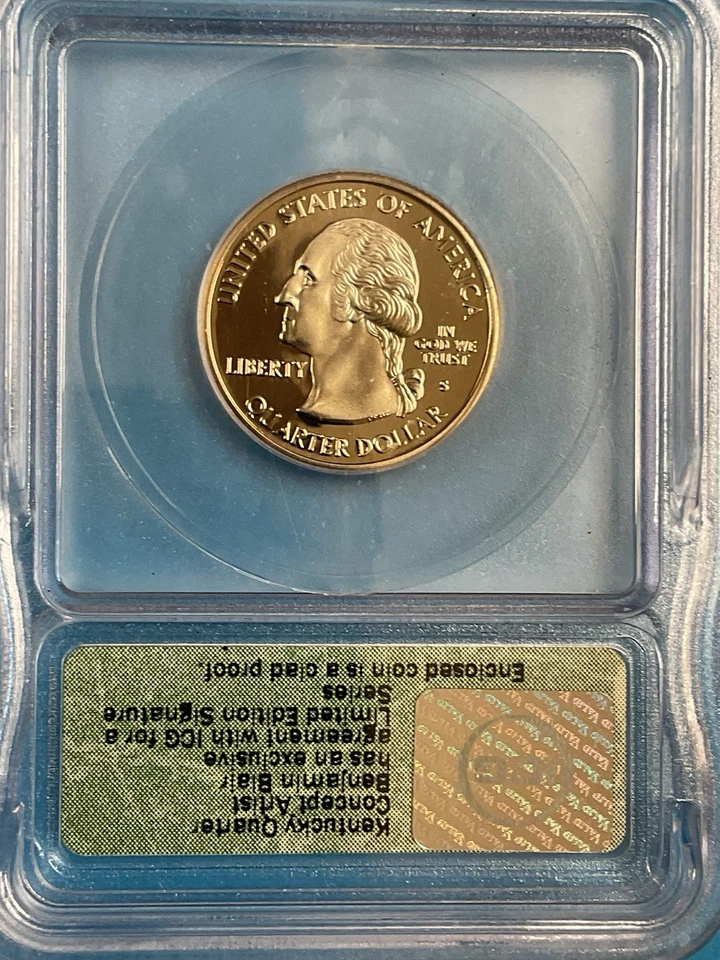 2-Coins 25c/25c State Quarters ICG PR70 2001S KY/RI - Image 3 of 4