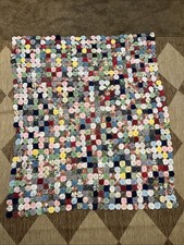 Gorgeous Handmade Quilt 52 x64 Vintage Yoyo quilt topper