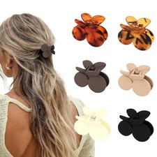 6PCS Small Cherry Hair Clips No Slip Strong Hold Claw Clips For Styling