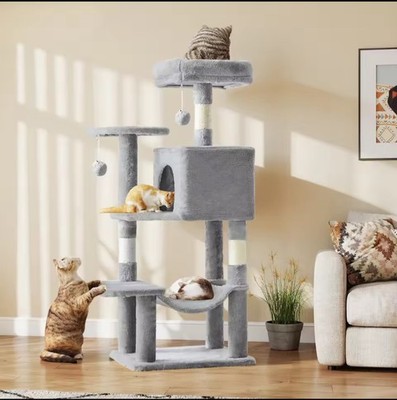 44In Cat Tree Tall Multi-Cat Climbing Tower for Pet 