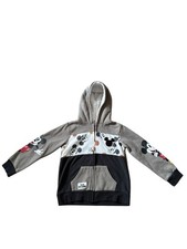 Disney Mickey Mouse True Original Hoodie Full Zip Sweater Gray Boys Size 6 GUC