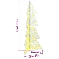 Weihnachtsbaum Mit 100 Leds Warmes Weiß 120 Cm Acryl