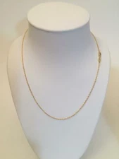 14 K GOLD PLATED FINE ROPE 30/18" CHAIN J 432 