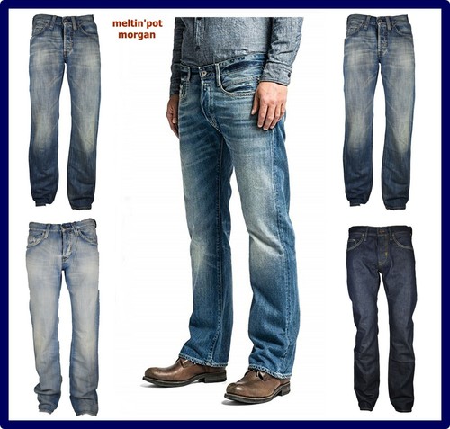 Jeans Meltin pot da uomo regular morgan a zampa svasati fondo largo dritti  w31 | eBay