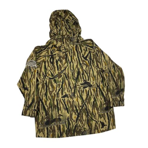 Cabelas Gore-tex Waterfowl Camo Jacket Ducks Unlimited Hood Coat Men’s Sz Large - Picture 2 of 16