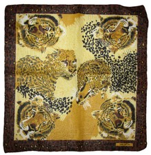 Lot of 3 Safari Cheetah Lion Tiger Animal Print 100 Cotton 22"x22" Bandana
