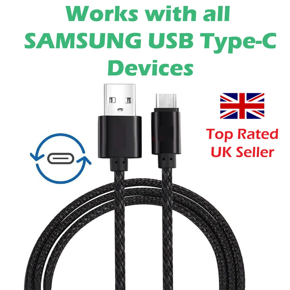 USB-C Lead For Samsung S8 S9 S10+ S20+ Type C Charging Fast Charger Phone Cable - Image 4 of 4