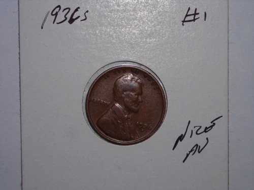 wheat penny 1936S LINCOLN CENT 1936-S HIGH GRADE AU DETAILS LOT #1 FREE SHIPPING