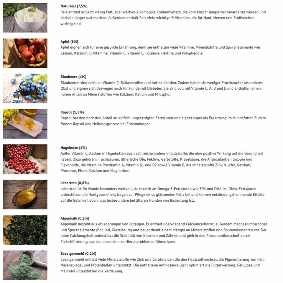 Hundefutter Nass-Menü Rind Karotten Apfel Naturreis 400g Ohne Zusätze Nassfutter - Bild 4 von 4