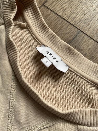 REISS Mens Sweatshirt Pullover Jumper Size Small S Beige Excellent Condition - Picture 4 of 9