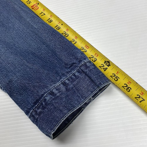 Vtg Rocawear Mens Chore Jacket 3XL Blue Denim Buckle Back Embroidery Y2K Hip Hop - Picture 13 of 14
