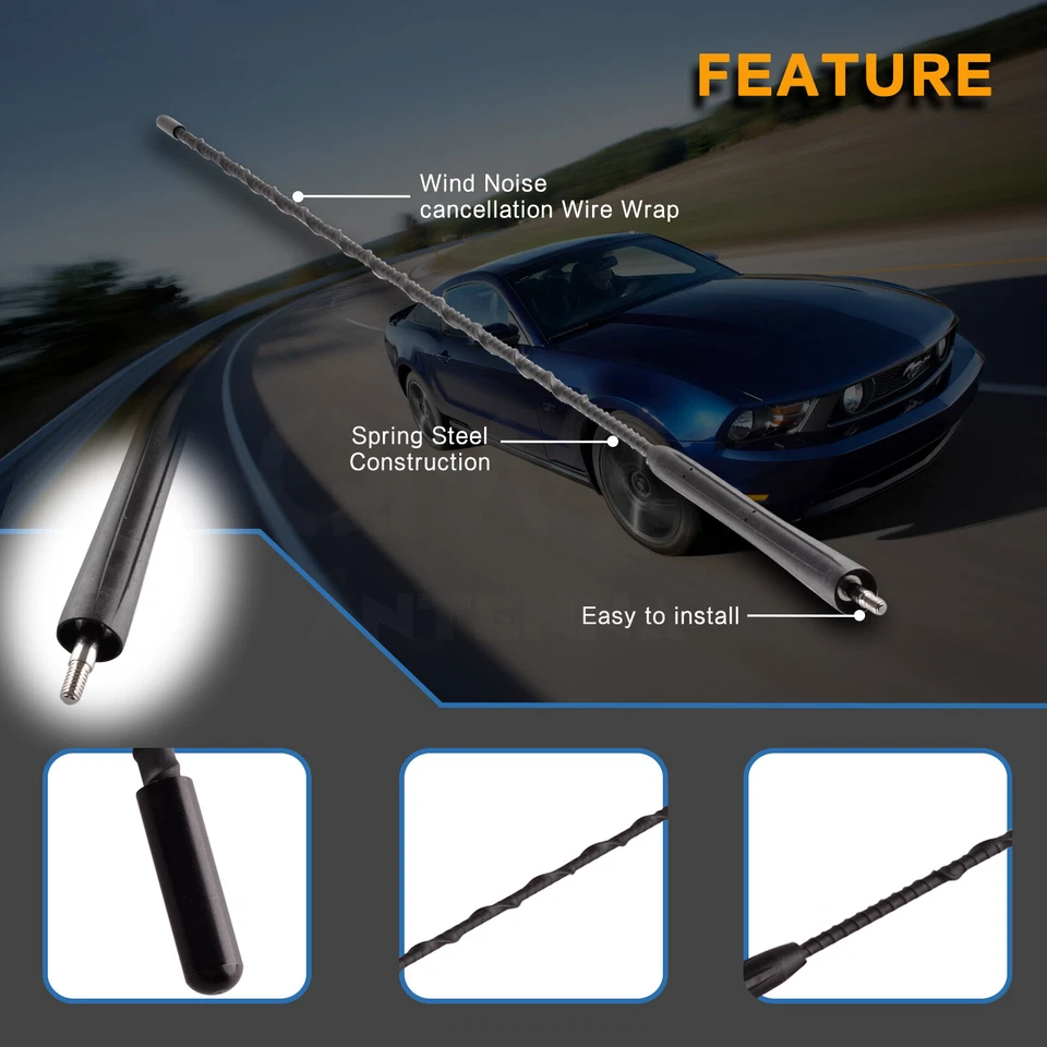 Mastro aéreo de antena de rádio adequado para 1992-2023 Ford Super Duty Lincoln Mercury - Imagem 4 de 4