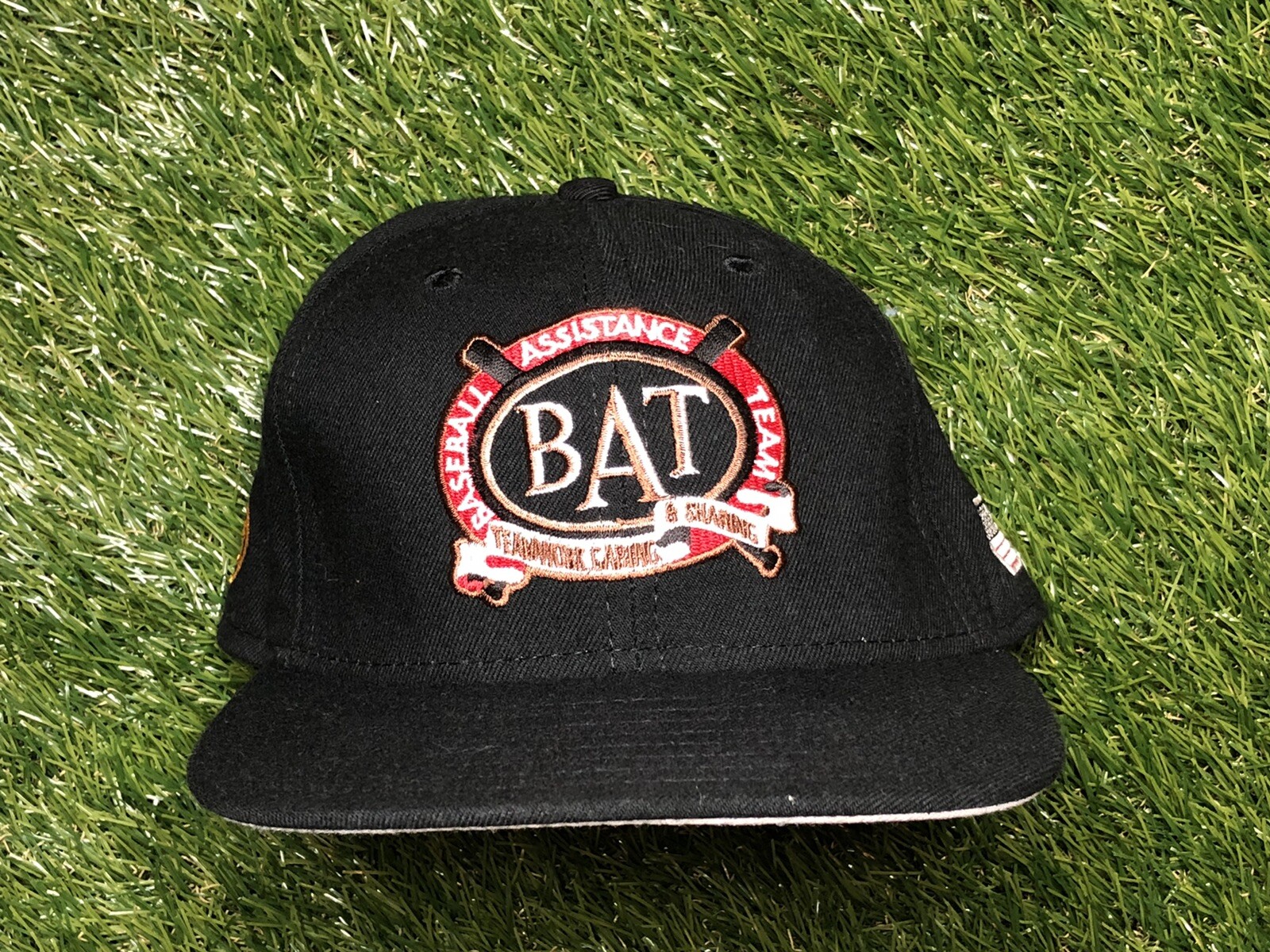 NEW ERA B.A.T BASEBALL ASSISTANCE TEAM HATBlackADJUSTABLEMLB Rare